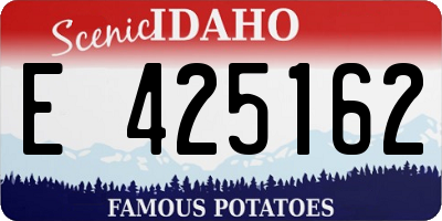 ID license plate E425162