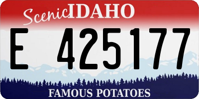 ID license plate E425177