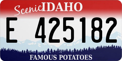 ID license plate E425182