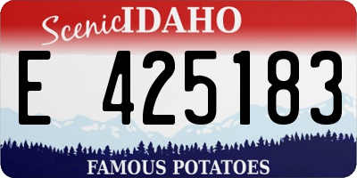 ID license plate E425183