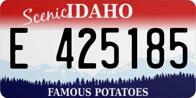 ID license plate E425185