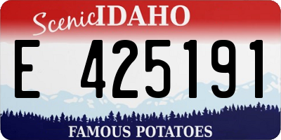 ID license plate E425191