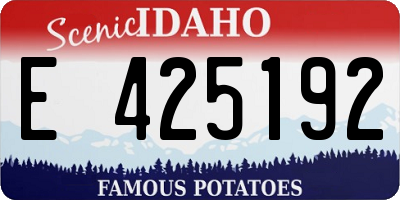 ID license plate E425192