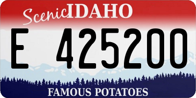 ID license plate E425200