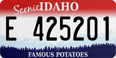 ID license plate E425201