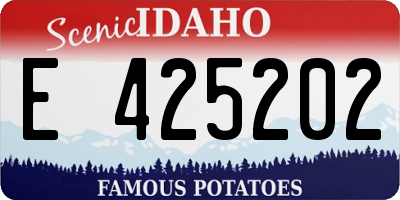 ID license plate E425202
