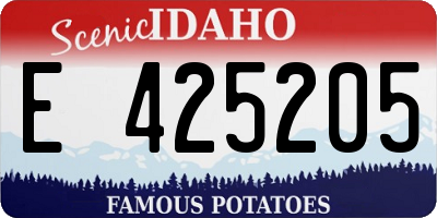 ID license plate E425205