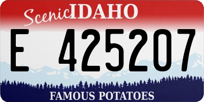 ID license plate E425207