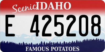 ID license plate E425208