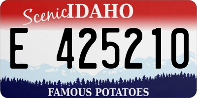 ID license plate E425210