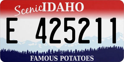 ID license plate E425211