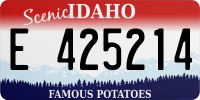 ID license plate E425214