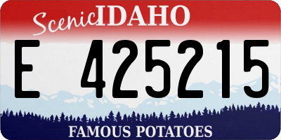 ID license plate E425215