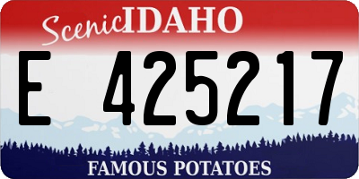 ID license plate E425217