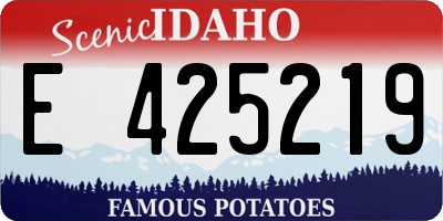 ID license plate E425219