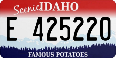 ID license plate E425220