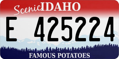 ID license plate E425224