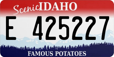 ID license plate E425227