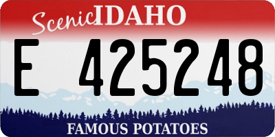 ID license plate E425248