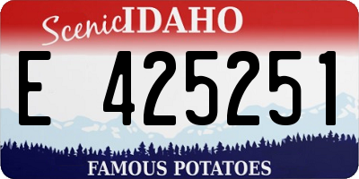 ID license plate E425251