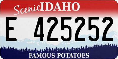 ID license plate E425252