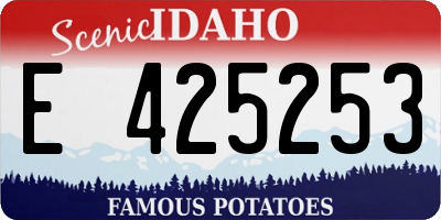 ID license plate E425253
