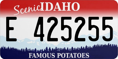 ID license plate E425255
