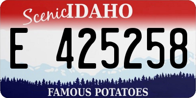 ID license plate E425258