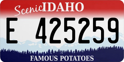 ID license plate E425259