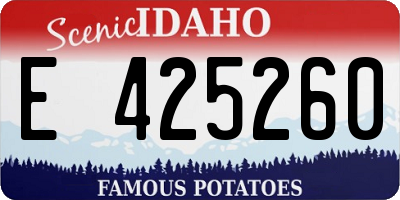 ID license plate E425260