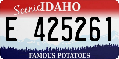ID license plate E425261