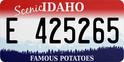 ID license plate E425265