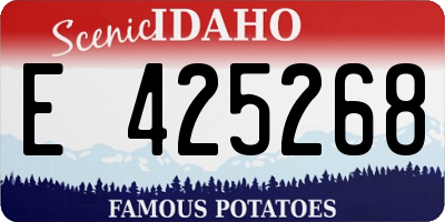 ID license plate E425268