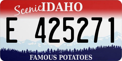 ID license plate E425271