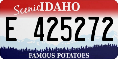 ID license plate E425272