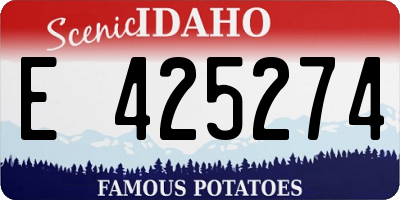 ID license plate E425274