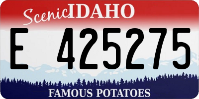 ID license plate E425275