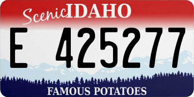 ID license plate E425277