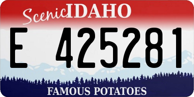 ID license plate E425281