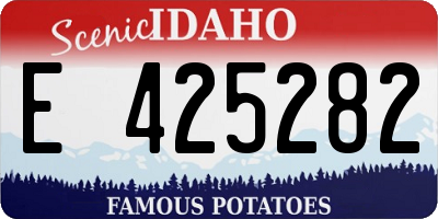 ID license plate E425282