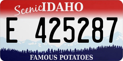 ID license plate E425287