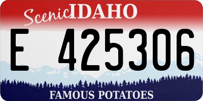 ID license plate E425306