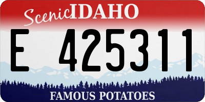 ID license plate E425311