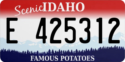 ID license plate E425312