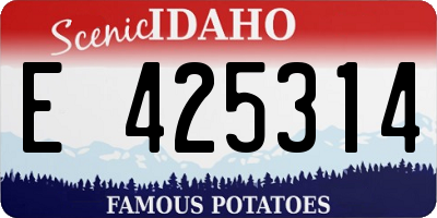 ID license plate E425314