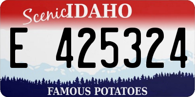 ID license plate E425324