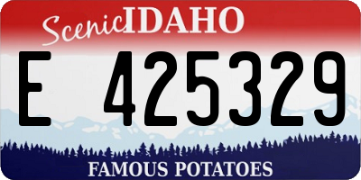 ID license plate E425329