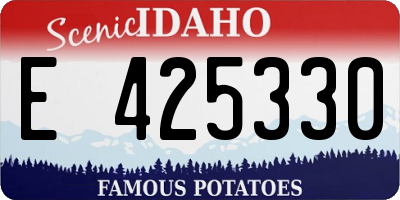 ID license plate E425330