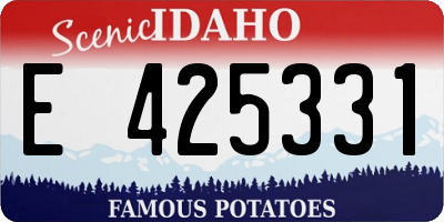 ID license plate E425331