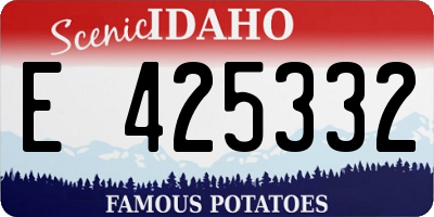 ID license plate E425332